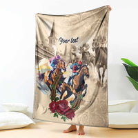Personalized Kentucky Horse Race Blanket Race for Rosse
