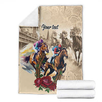 Personalized Kentucky Horse Race Blanket Race for Rosse