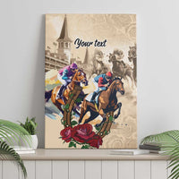 Personalized Kentucky Horse Race Canvas Wall Art Race for Rosse