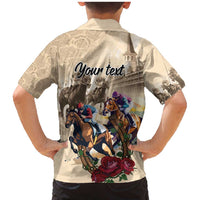 Personalized Kentucky Horse Race Family Matching Mermaid Dress and Hawaiian Shirt Race for Rosse