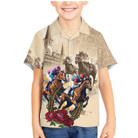 Personalized Kentucky Horse Race Family Matching Mermaid Dress and Hawaiian Shirt Race for Rosse
