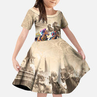 Personalized Kentucky Horse Race Family Matching Off Shoulder Maxi Dress and Hawaiian Shirt Race for Rosse