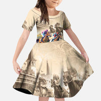 Personalized Kentucky Horse Race Family Matching Short Sleeve Bodycon Dress and Hawaiian Shirt Race for Rosse