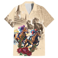 Personalized Kentucky Horse Race Family Matching Short Sleeve Bodycon Dress and Hawaiian Shirt Race for Rosse