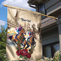 Personalized Kentucky Horse Race Garden Flag Race for Rosse