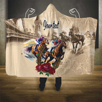 Personalized Kentucky Horse Race Hooded Blanket Race for Rosse