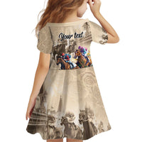 Personalized Kentucky Horse Race Kid Short Sleeve Dress Race for Rosse