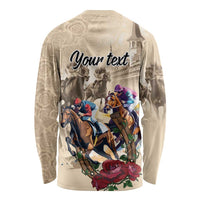 Personalized Kentucky Horse Race Long Sleeve Shirt Race for Rosse