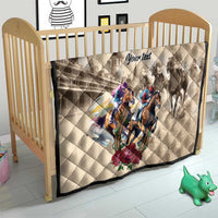 Personalized Kentucky Horse Race Quilt Race for Rosse