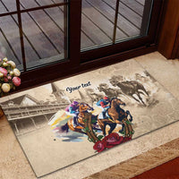 Personalized Kentucky Horse Race Rubber Doormat Race for Rosse