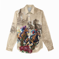 Personalized Kentucky Horse Race Women Casual Shirt Race for Rosse