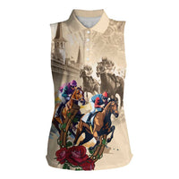 Personalized Kentucky Horse Race Women Sleeveless Polo Shirt Race for Rosse