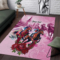 Personalized Kentucky Horse Race Area Rug Pink Out Party