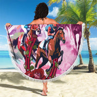 Personalized Kentucky Horse Race Beach Blanket Pink Out Party