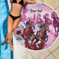 Personalized Kentucky Horse Race Beach Blanket Pink Out Party