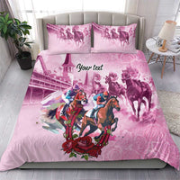 Personalized Kentucky Horse Race Bedding Set Pink Out Party