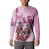 Personalized Kentucky Horse Race Button Sweatshirt Pink Out Party