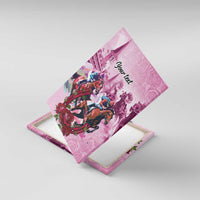 Personalized Kentucky Horse Race Canvas Wall Art Pink Out Party