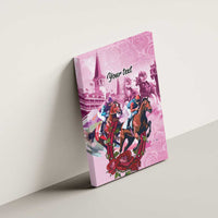 Personalized Kentucky Horse Race Canvas Wall Art Pink Out Party