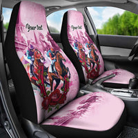 Personalized Kentucky Horse Race Car Seat Cover Pink Out Party