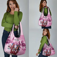 Personalized Kentucky Horse Race Grocery Bag Pink Out Party