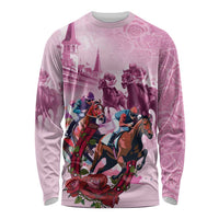 Personalized Kentucky Horse Race Long Sleeve Shirt Pink Out Party