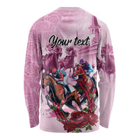 Personalized Kentucky Horse Race Long Sleeve Shirt Pink Out Party