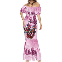 Personalized Kentucky Horse Race Mermaid Dress Pink Out Party
