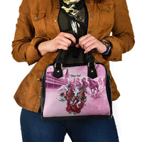 Personalized Kentucky Horse Race Shoulder Handbag Pink Out Party