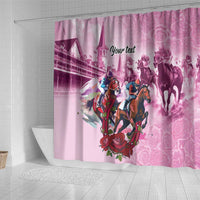 Personalized Kentucky Horse Race Shower Curtain Pink Out Party