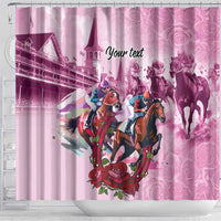 Personalized Kentucky Horse Race Shower Curtain Pink Out Party
