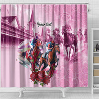 Personalized Kentucky Horse Race Shower Curtain Pink Out Party