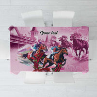 Personalized Kentucky Horse Race Tablecloth Pink Out Party