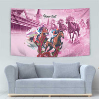 Personalized Kentucky Horse Race Tapestry Pink Out Party