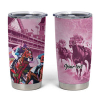 Personalized Kentucky Horse Race Tumbler Cup Pink Out Party