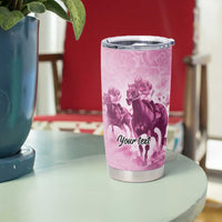 Personalized Kentucky Horse Race Tumbler Cup Pink Out Party