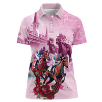 Personalized Kentucky Horse Race Women Polo Shirt Pink Out Party