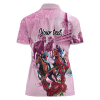Personalized Kentucky Horse Race Women Polo Shirt Pink Out Party
