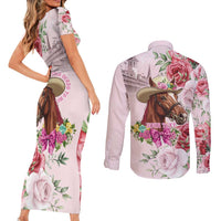 Personalized Kentucky Horse Race Couples Matching Short Sleeve Bodycon Dress and Long Sleeve Button Shirt Talk Derby To Me Derby Horse