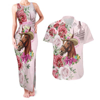 Personalized Kentucky Horse Race Couples Matching Tank Maxi Dress and Hawaiian Shirt Talk Derby To Me Derby Horse