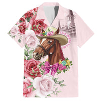 Personalized Kentucky Horse Race Family Matching Off The Shoulder Long Sleeve Dress and Hawaiian Shirt Talk Derby To Me Derby Horse