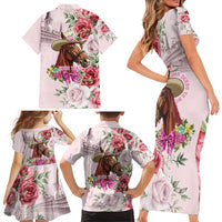 Personalized Kentucky Horse Race Family Matching Short Sleeve Bodycon Dress and Hawaiian Shirt Talk Derby To Me Derby Horse