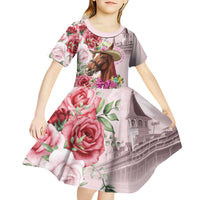 Personalized Kentucky Horse Race Kid Short Sleeve Dress Talk Derby To Me Derby Horse