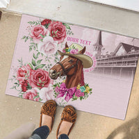 Personalized Kentucky Horse Race Rubber Doormat Talk Derby To Me Derby Horse