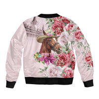 Personalized Kentucky Horse Race Sleeve Zip Bomber Jacket Talk Derby To Me Derby Horse