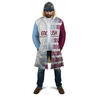 English European Football Cloak Sublimation Blue Maroon Stripes Effect