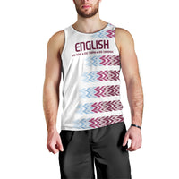 English European Football Men Tank Top Sublimation Blue Maroon Stripes Effect