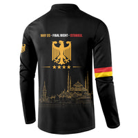 German European Football Champions Button Sweatshirt May 20 Final Night Istanbul