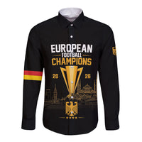 German European Football Champions Long Sleeve Button Shirt May 20 Final Night Istanbul