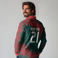 El Tri Mexico World Football 2026 Custom Long Sleeve Polo Shirt Mexican Pride Of Aztecs